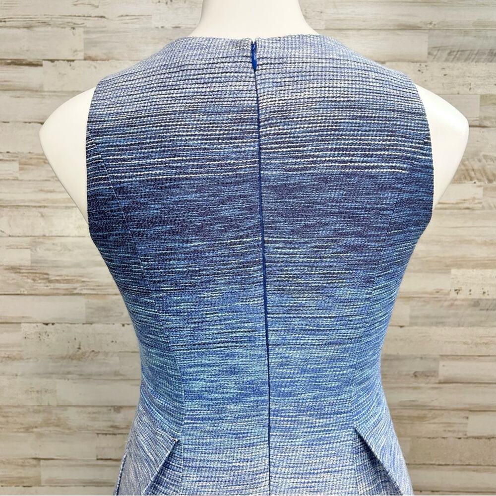 Shoshanna Revolve Helena Ombre Tweed Dress Size 0 Blue with Pockets Fit & Flare - Picture 10 of 15